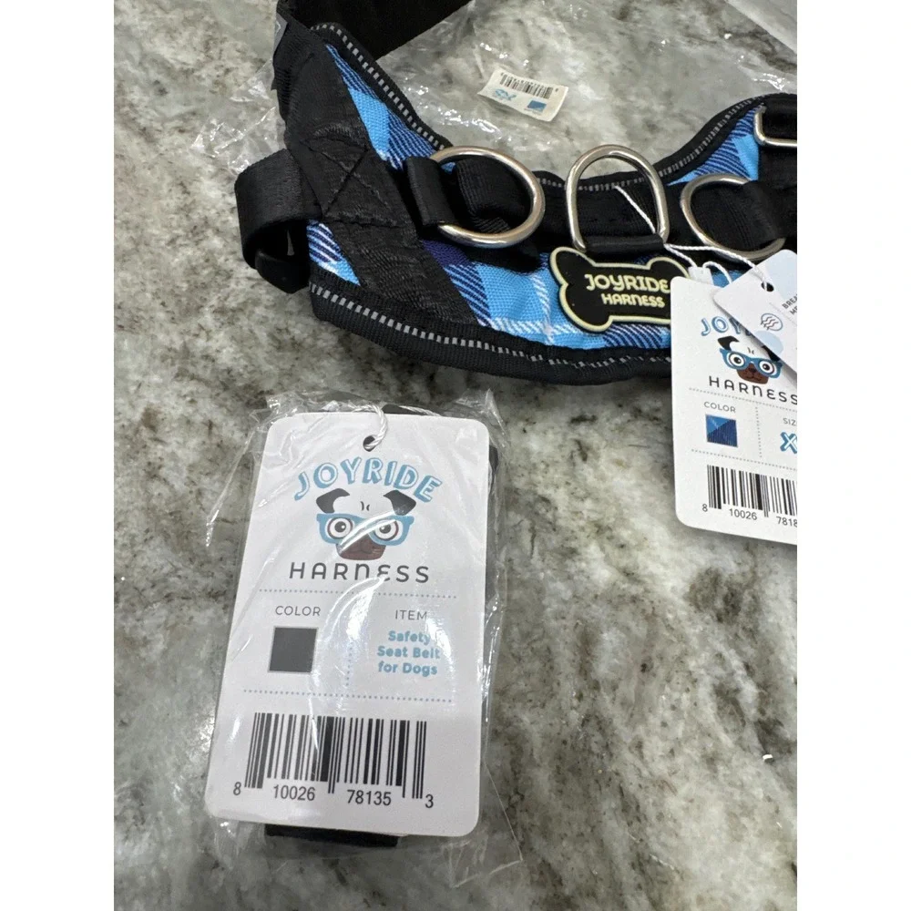 Joyride Blue Plaid Dog Harness Size XS NWT